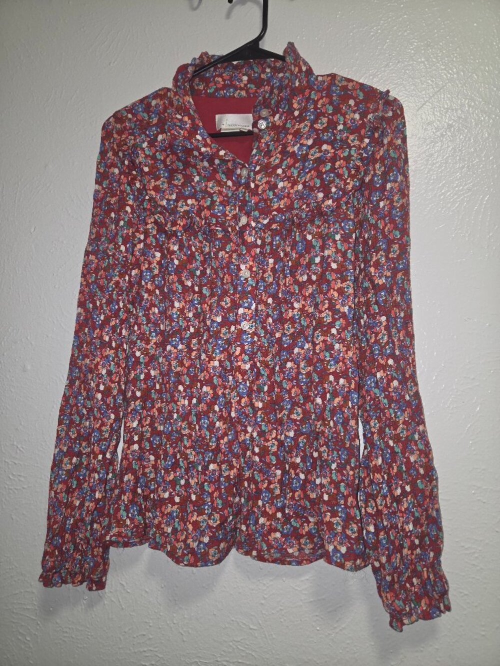 Anthropologie flower print button up
